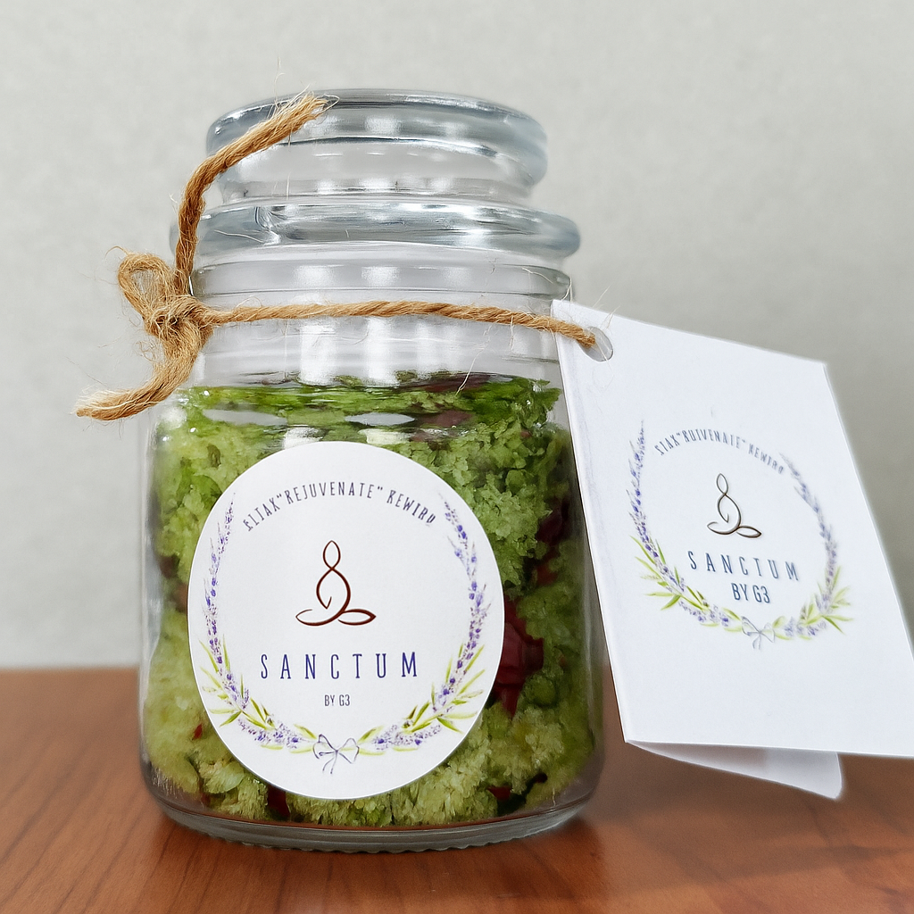 Eucalyptus and Basil leaves Bath Salt